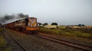 Smoking meter gauge train, Dhasa Junction to Jetalsar Junction, clip 1