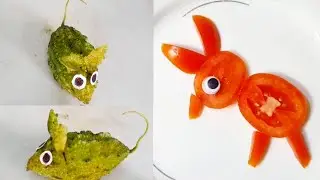 Bitter gourd carving  | Tomato carving decoration | Fruit And Vegetable Carving Animal Design