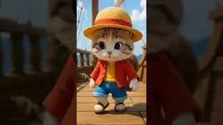 Luffy Cat Cosplay?! So Adorable, That Straw Hat Looks Awesome! #shorts #cat #cute #funny #cosplay