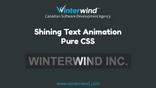 Shining Text Animation with CSS