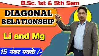 Diagonal relationship between( Li & Mg) B.Sc.l & V Sem by Vikrant sir 👍