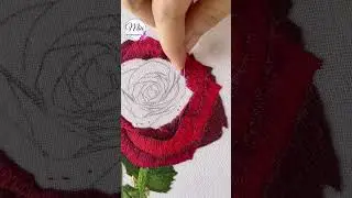 Red Rose 🌹 I ❤️  u #threadpainting  #bordado  #embroideryart