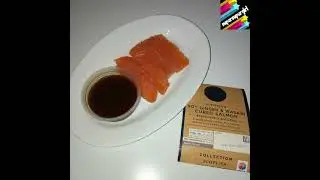 Soy ginger and wasabi cured salmon with zingy ponzu dip by Marks Spencer
