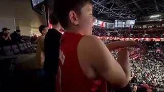 Watching the Blazers game vs the Magic with my team