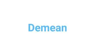 How to Pronounce demean #demean #english   #words