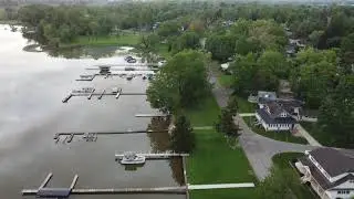 Chippewa Lake Medina Ohio Drone Flight Birds Eye View