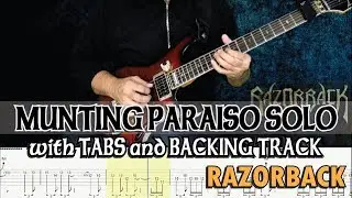 RAZORBACK | MUNTING PARAISO GUITAR SOLO with TABS and BACKING TRACK | ALVIN DE LEON (2019)