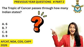 AFCAT 1 2026 Most Repeated PYQs | PART 2 #afcat2026 #pyqs #evergreen #repeated #questions #afsb #yt