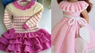 Decently designed Princess style Crochet toddler's Dress pattern | Baby girl's Frocks