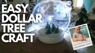 EASY CHRISTMAS CRAFT FOR KIDS | DOLLAR TREE CRAFTS | DIY SNOWGLOBE