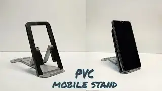 How to make a foldable mobile stand using PVC pipe | pocket stand