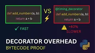 Python Decorators Are SLOWER Than You Think! (Bytecode Proof)