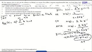 Exercices Processus Aléatoires 5 - Modélisation MA et AR + Filtrage adapté