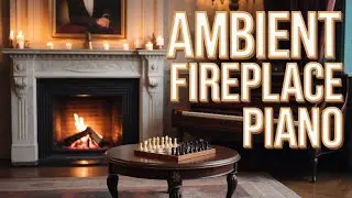 Cozy Fireplace Ambience with Winter Decor and Relaxing Piano - Relaxing room setting for focus