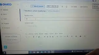 DMED tizimida kasalxonada yotgan bemorlar uchun shablon yaratish. 