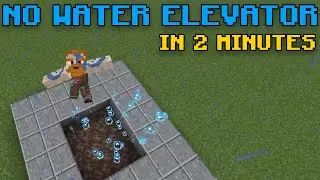 WATERLESS Bubble Elevator Tutorial (Minecraft Bedrock 1.21.6)