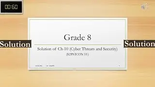 Class 8 Solution of Ch-10 (Cyber Threats and Security) KIPS ICON 10 !aman sir ! amanT4 !