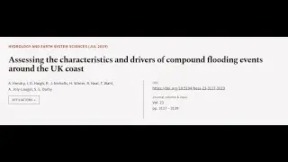Assessing the characteristics and drivers of compound flooding events around the UK c... | RTCL.TV
