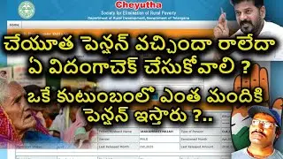 Cheyutha Pension scheme/How to check pension online/apply cheyutha pension scheme