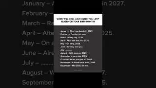 💞 When Will True Love Enter Your Life? | Birth Month Love Prediction 💝