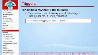 157   Exploring & Managing the Triggers