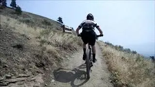 Mountain Biking Up Knox Mountain, Knox Mountain Park, Kelowna, BC!