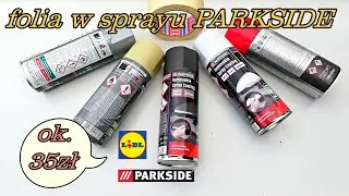 FOLIA w SPRAYU PARKSIDE, znakomita do malowania karoserii, felg, kołpaków, kasków, narzędzi itd.