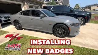 DEBADGING & INSTALLING NEW BADGES ON DODGE CHARGER!!