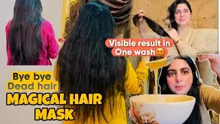 Hair mask for Dead hair for silky smooth hair🫶🏻homemade keratin mask by Uswah Noor 