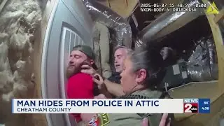 Man hides from Cheatham County authorities in attic