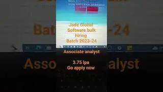 jade Global hiring associate analyst #viral  #shortvideo #fresherjobs #capgimini #hiringfreshers