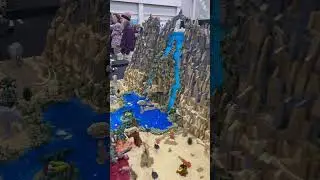 The LEGO water fall looks awesome!#lego #safari #waterfall #legobuild