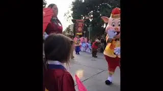 Mulan and Mushu meet and greet at Lunar New Year Disneyland