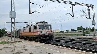 Train Videos Indian Railways | SUSHASAN EXP 22199 + PALARUVI EXP 16792 | Perfect Railroad Crossing