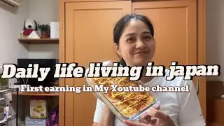 Daily life living in japan/ grocery,cooked adobong sitaw, morning walking,1st earning in Youtube,