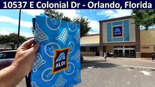 ALDI Shopping at 10537 E Colonial Drive, Orlando Florida - Food Market Grocery Store 1723