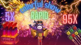 Colerful Rapid show in Fireworks Playground Roblox