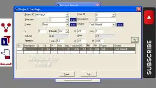 How to define Openings and Shutters Quantity in Building  Estimator 2.0 Lesson 5