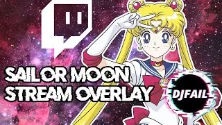 Sailor Moon inspired Twitch Stream Overlay and Graphics (Luna Ocean Overlay) Link in Description!
