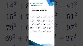 Maths Short TRICK Series VIDEO 2 | 5 Square Mirrors  Fast Calculation | FOR COMPETITIVE EXAMS #MATHS