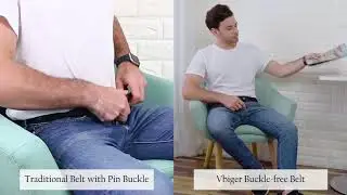 Vbiger Men Buckle-free Belt Comfortable Invisible Waist Belts No Show Stretch Belt