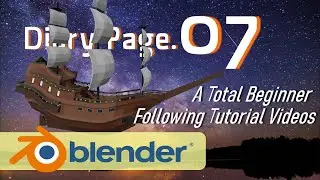 [Blender] PirateShip (Part1) - A Total Beginner Follows YouTube Tutorial Videos -07-