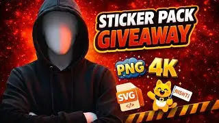 FREE Sticker Pack Giveaway 🎁 | PNG + SVG + 4K Stickers | Editors Must Have!