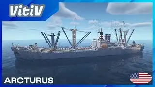 USS Arcturus (AKA-1) - Arcturus-class Attack Cargo Ship - Minecraft