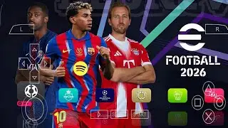 eFootball PES 2026 PPSSPP ISO [NO TEXTURE & NO SAVE DATA] NEW KITS 25/2026 REAL FACES & TRANSFERS