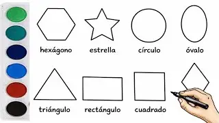 Shapes drawing for kids, Learn 2D shapes, colors for toddler, preschool learning, educational video 