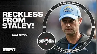 Rex Ryan calls Brandon Staley RECKLESS! 🤯 | NFL Countdown