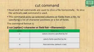 Linux Filter commands