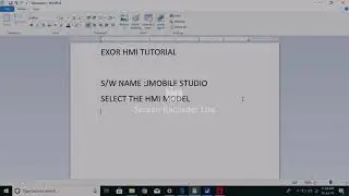 EXOR HMI TUTORIAL PART 2