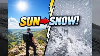 Walking Up Thorpe Cloud in Sunshine&hellip; Then Snow Hit Hard! 🌨️ | Peak District Walk 4K